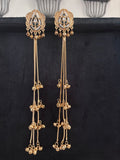 Emerald Elongated Pearl-Drop Danglers
