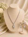 Elara Crystal Pendant Necklace Set