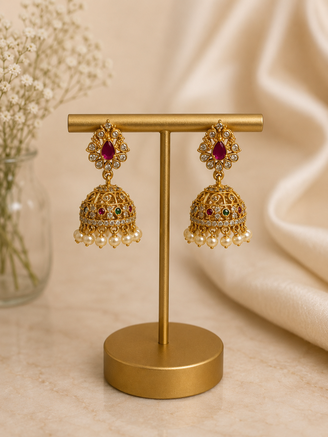 Ratnavali Jhumkas