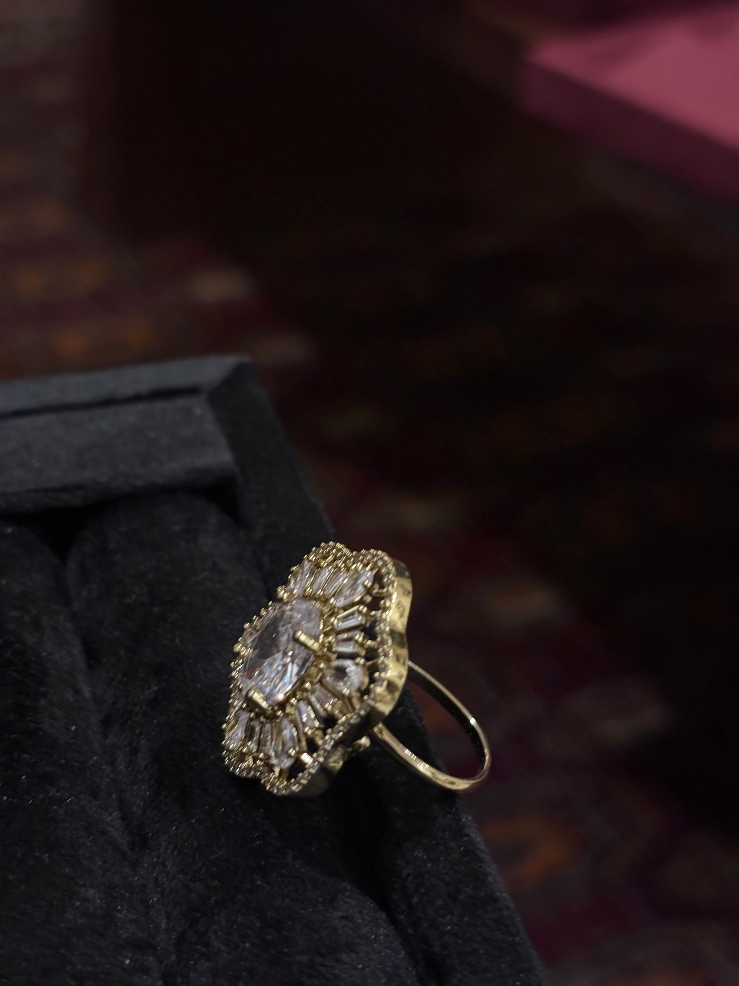Vintage Halo Statement Ring