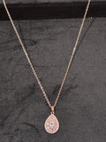 Aria Baguette Pear Necklace