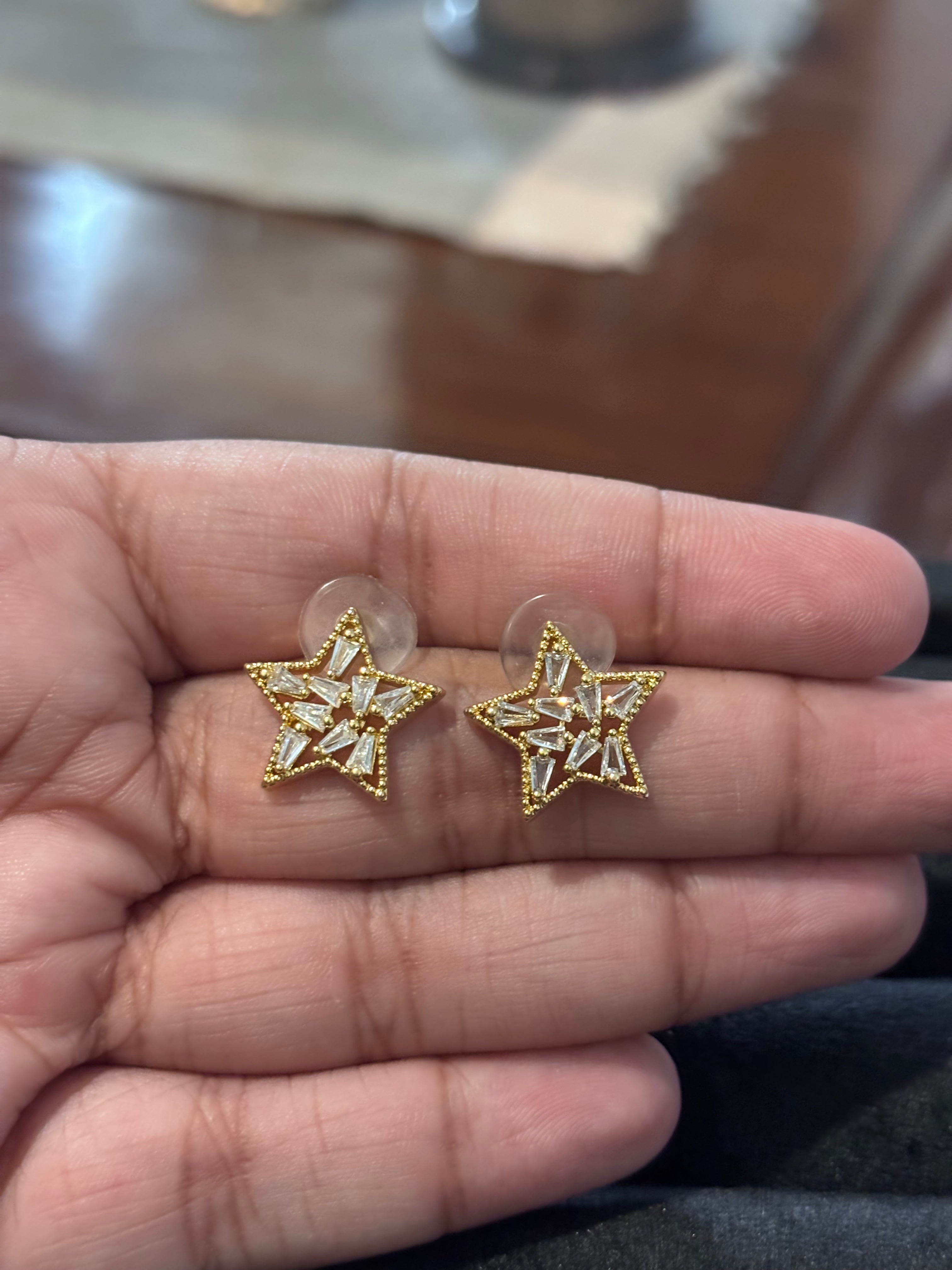 Starry Night Baguette Studs