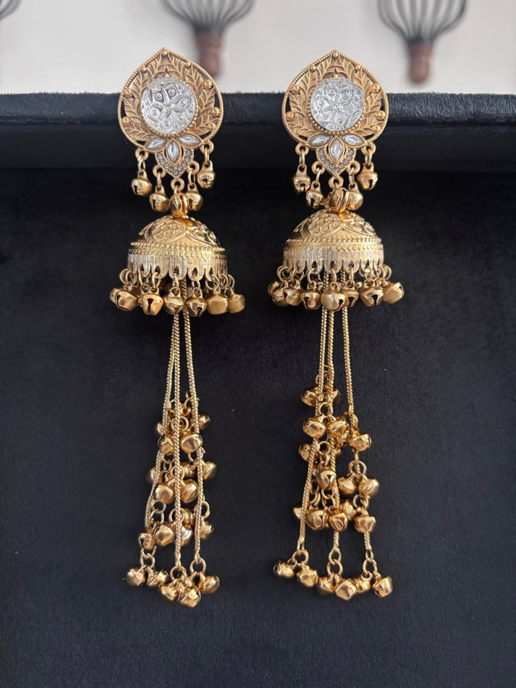 Golden Dome Tassel Danglers