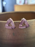 Mauve Geometry Enamel Studs