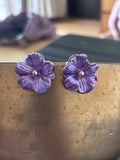 Violet Petal Studs