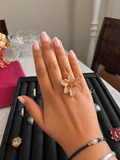 Enamel Petal Grace Adjustable Ring – Nude