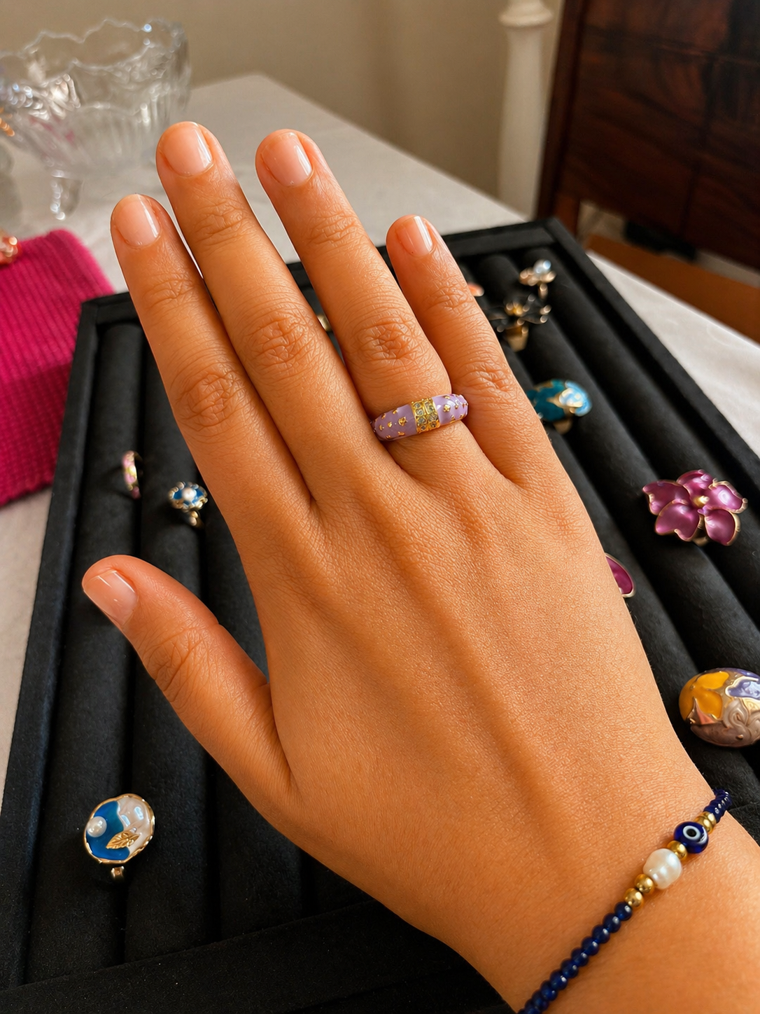 Enamel Royale Adjustable Band – Lilac