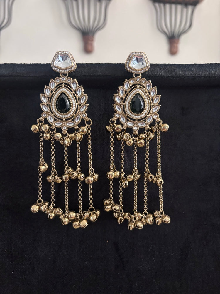 Forest Green Cascade Earrings