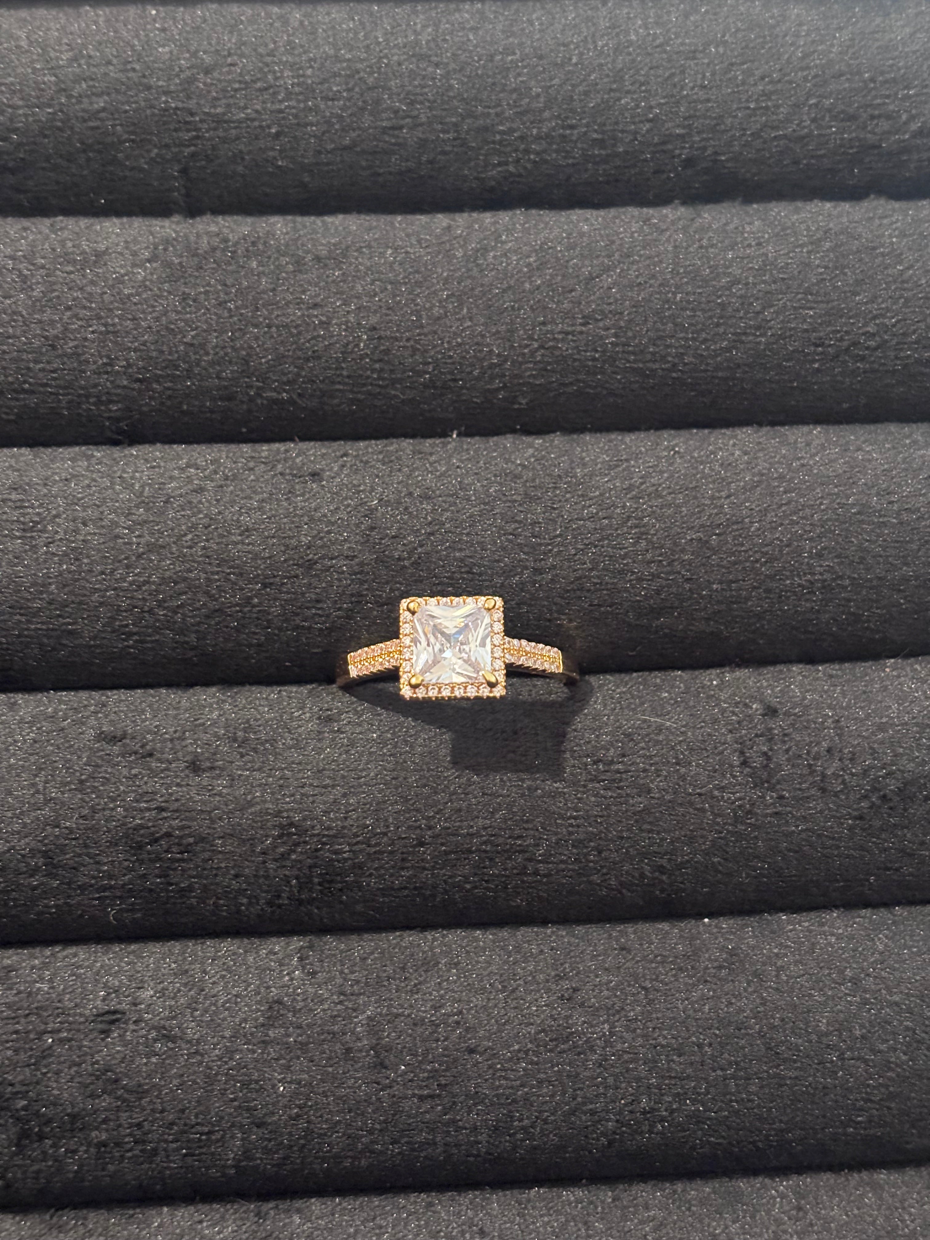 The "Gilded Halo" Adjustable Statement Ring