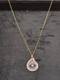 Nazar Evil Eye Teardrop Necklace