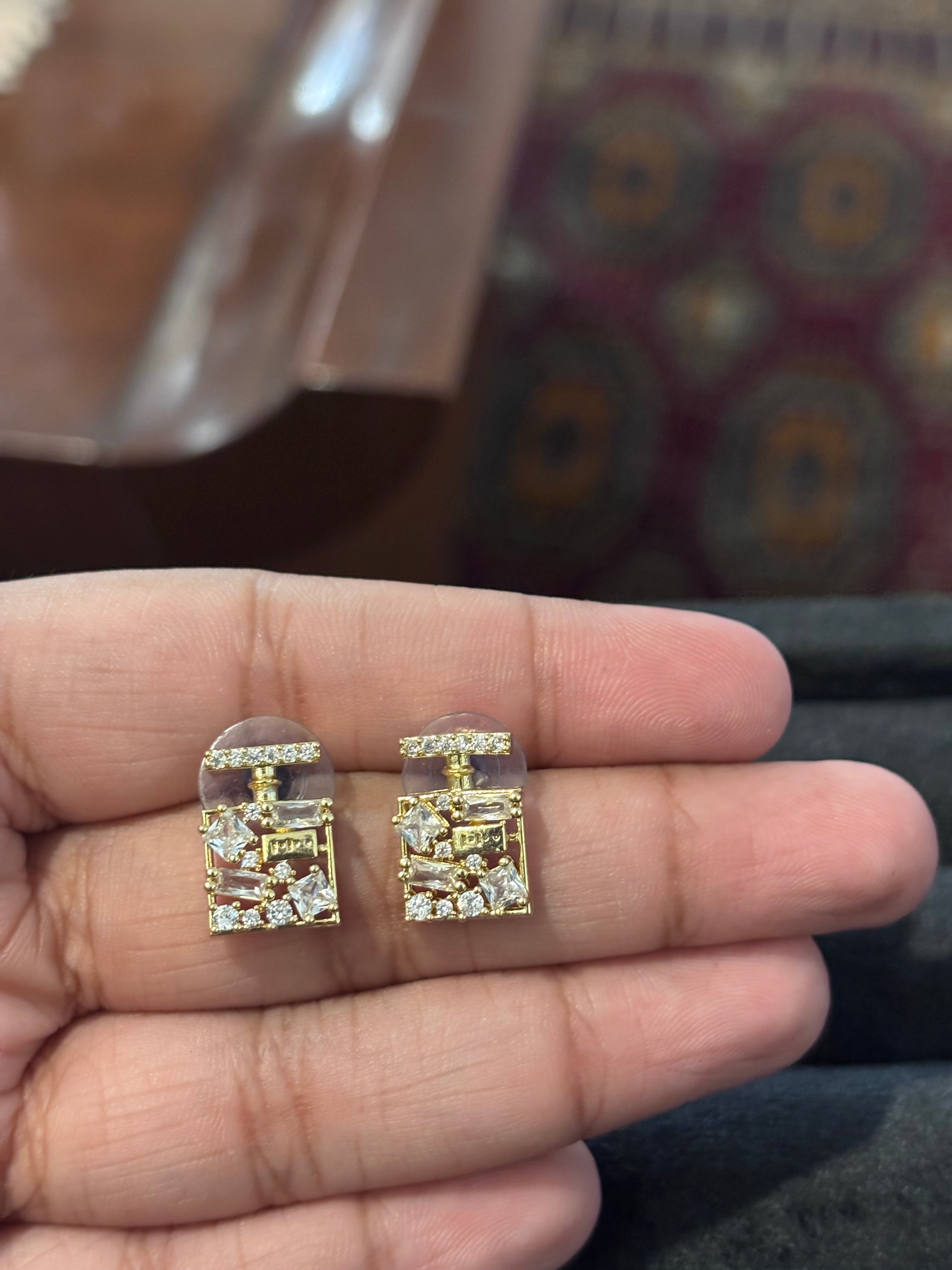 Crystal Perfume Bottle Studs