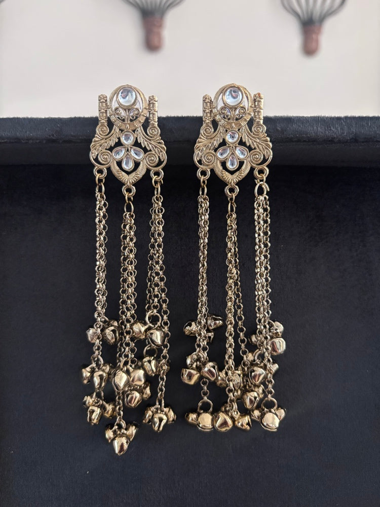 Moonlight Silver Tassel Danglers