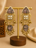 Blush Marble Drop Earrings