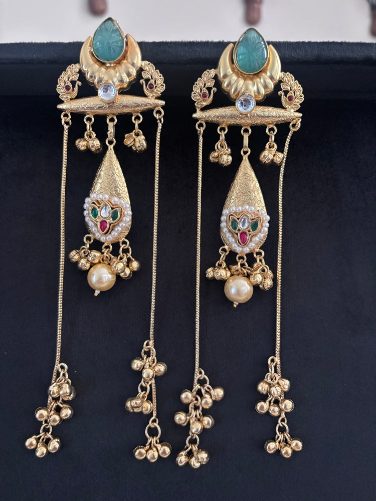 The Mint Carved Mahraani Danglers
