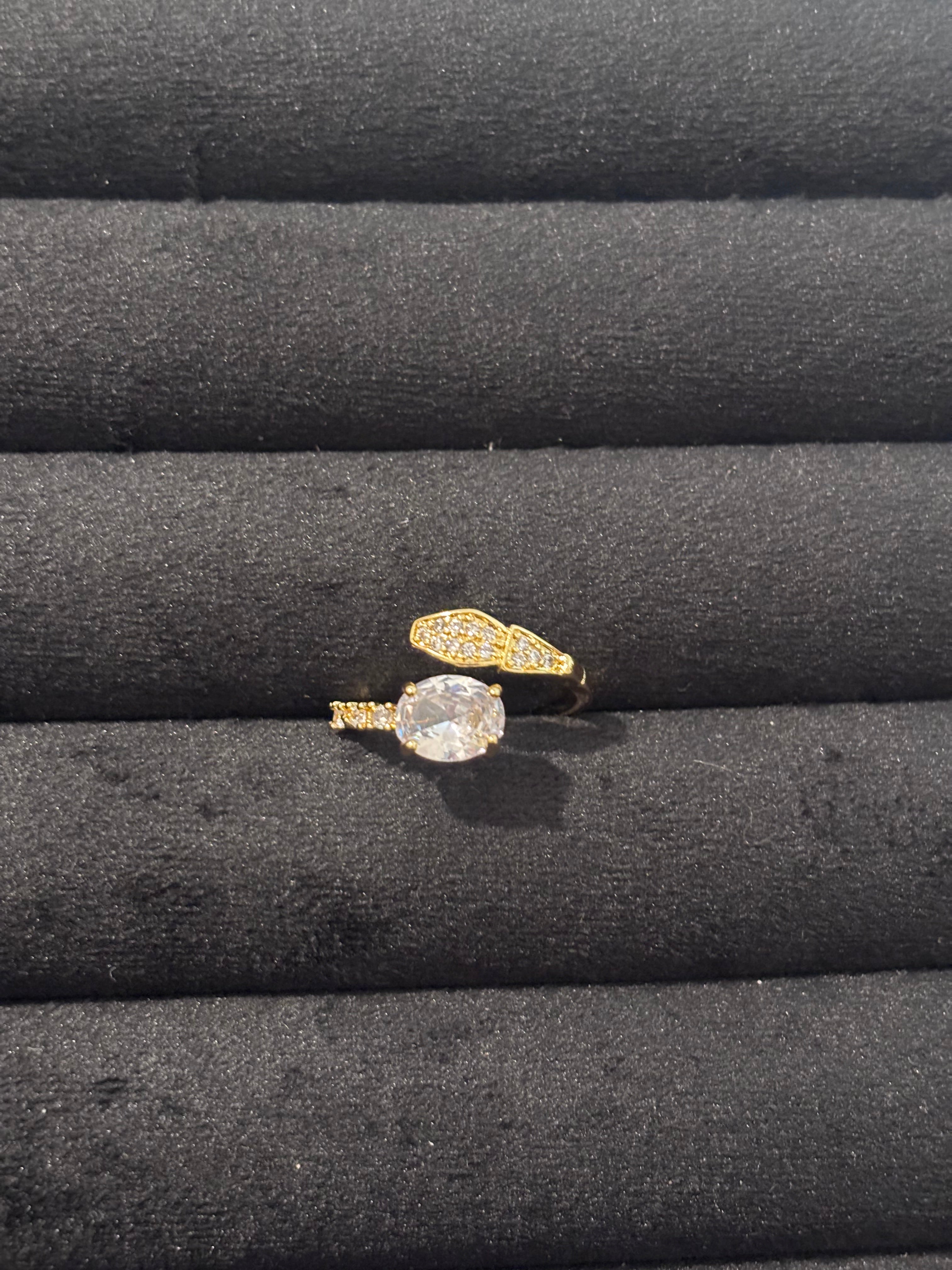 The "Serpentine Wrap" Toi et Moi Adjustable Ring