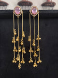 Blush Crystal Linear Earrings