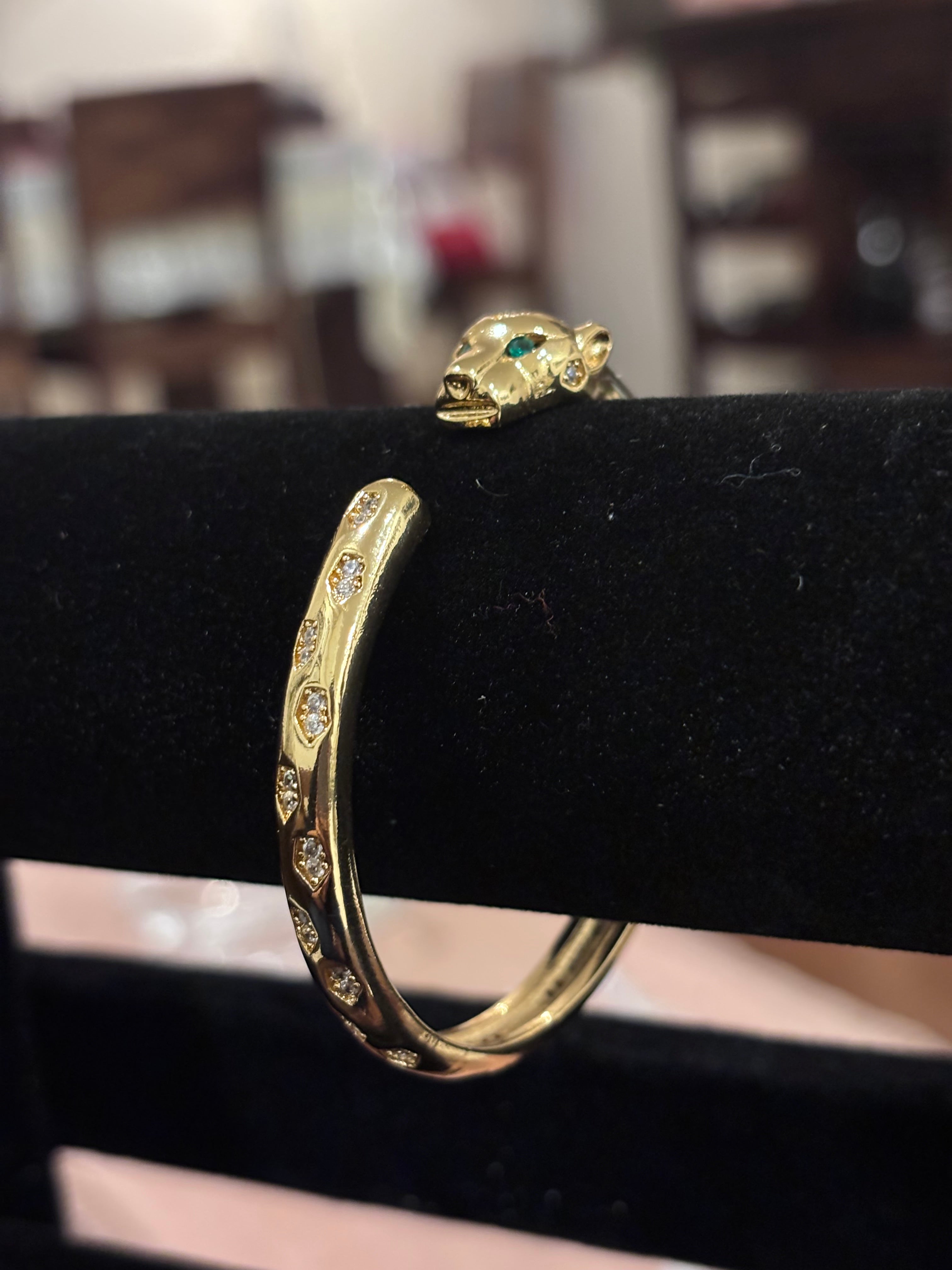 The Crystal Panther Bypass Bangle