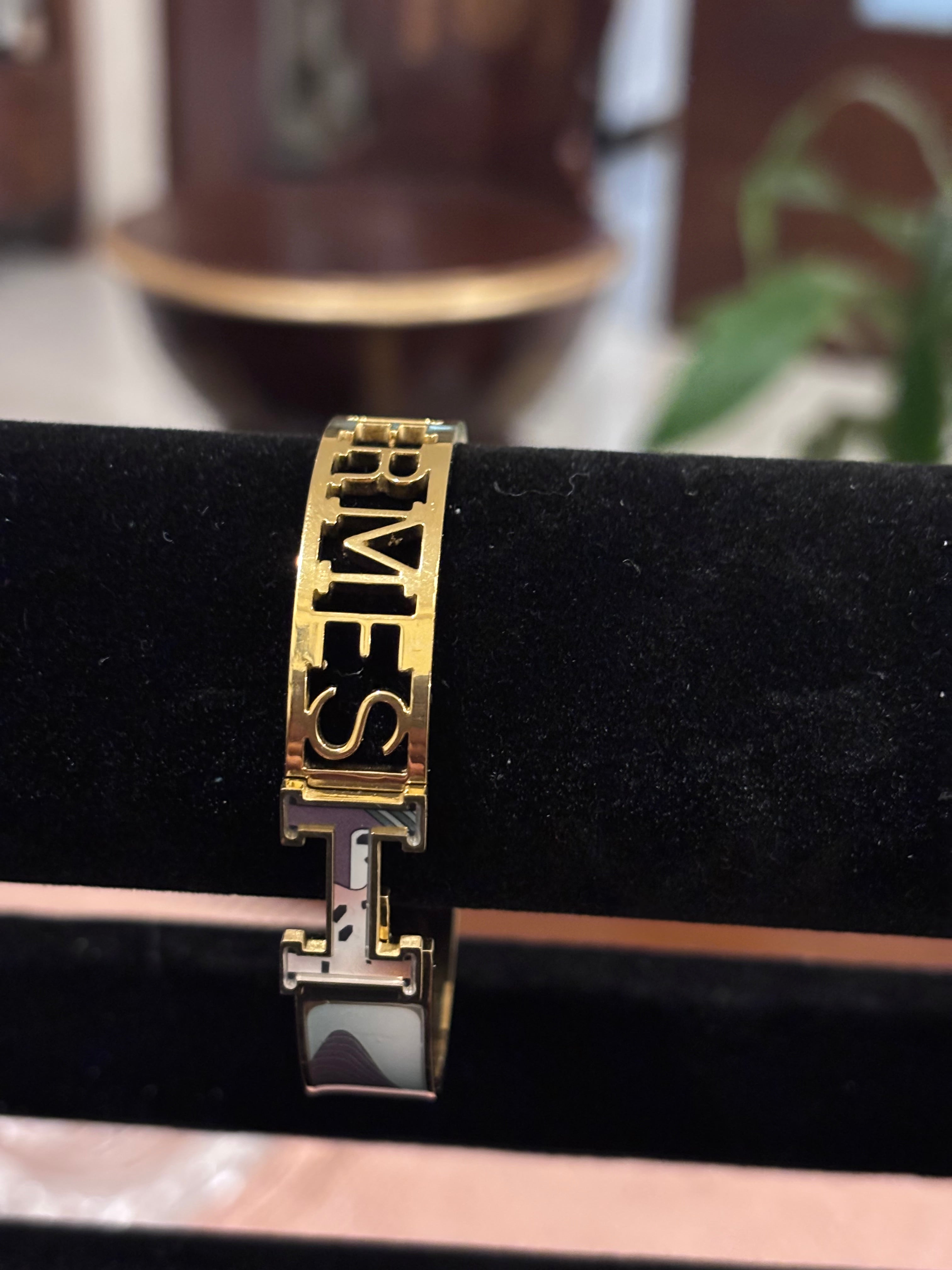 Maison "H" Enamel Logo Bangle