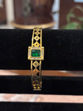 Valere Royal Emerald Geometric Cuff