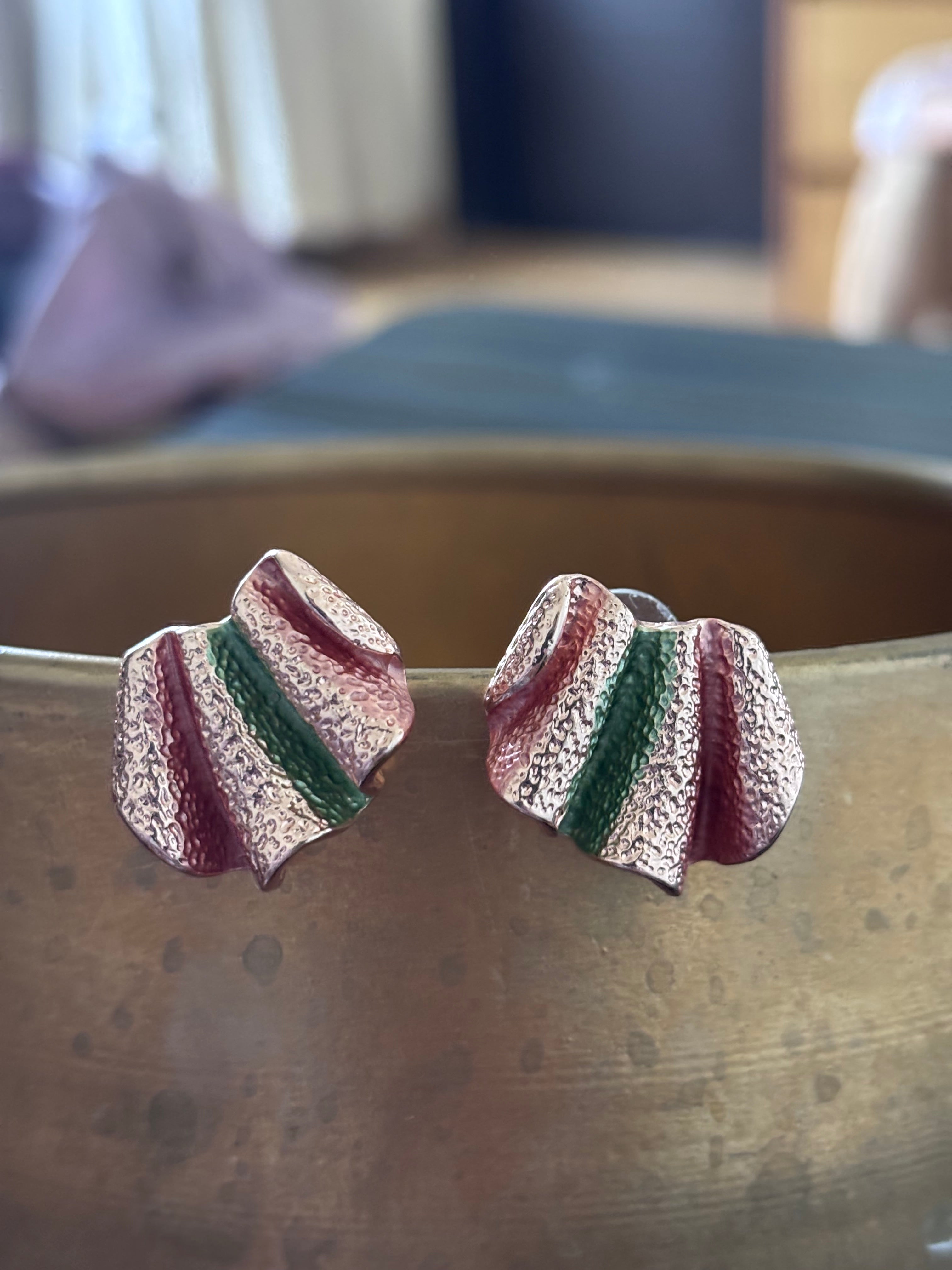 Crimson Leaf Studs