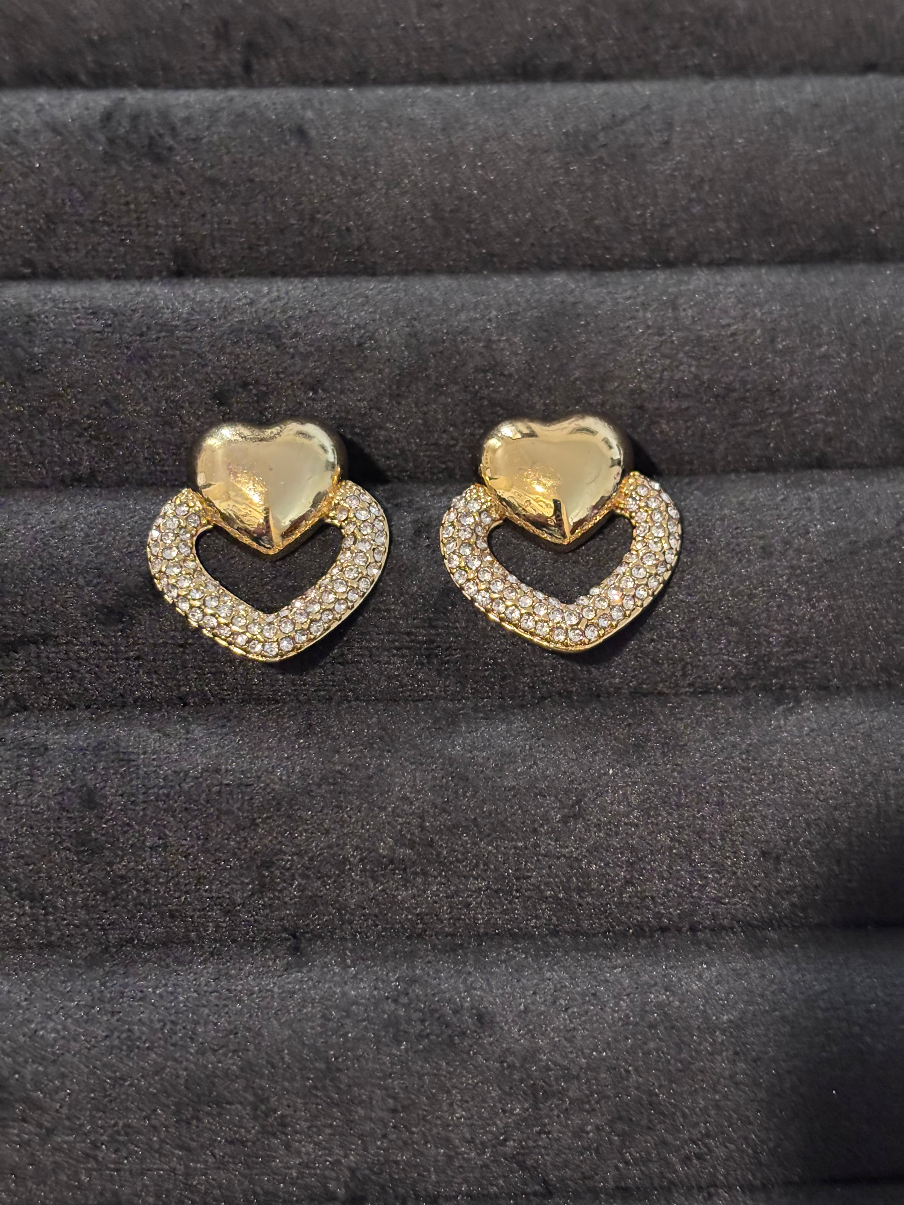 Golden Heart Studs