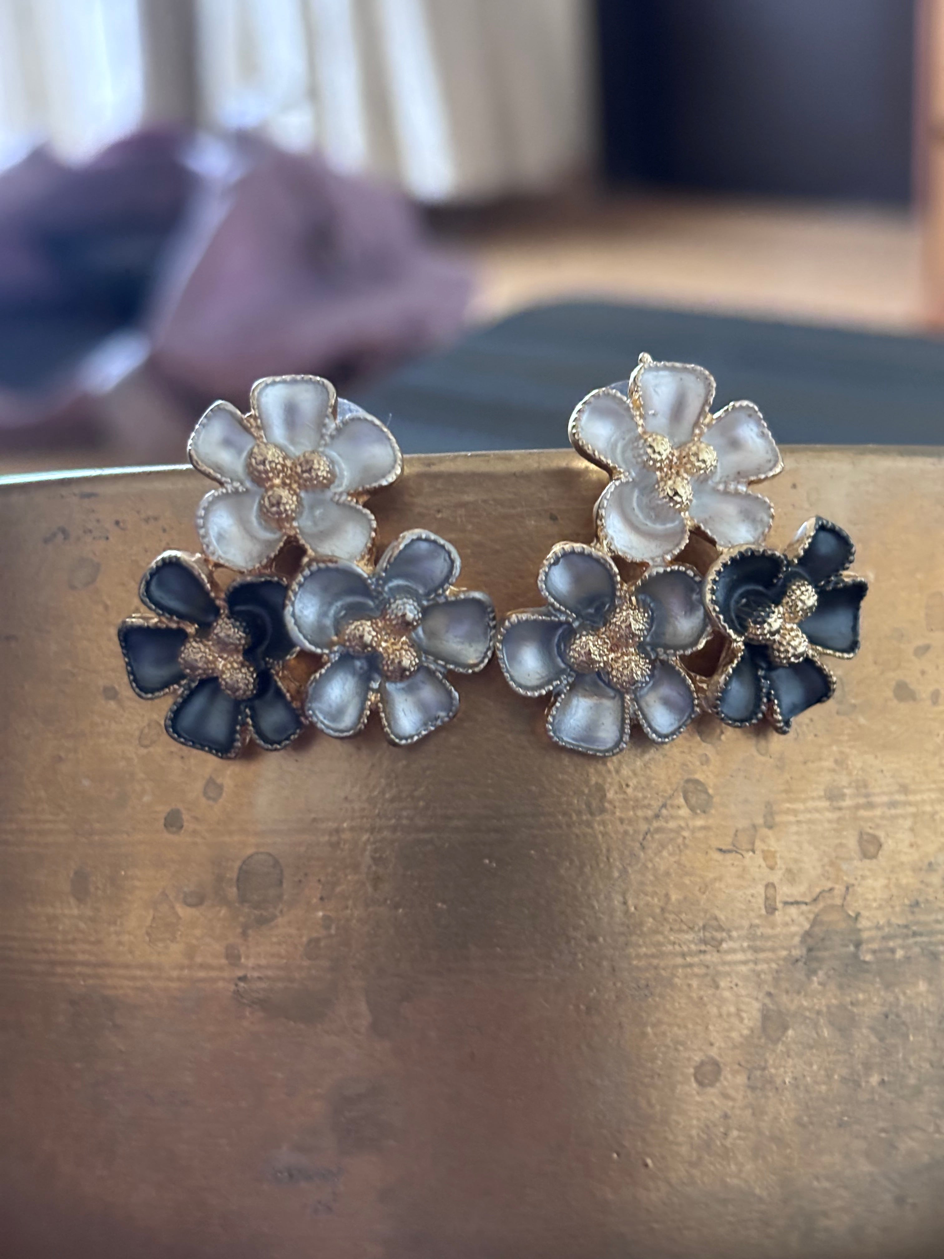 Midnight Garden Cluster Earrings