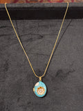 Céleste Enamel Floral Locket