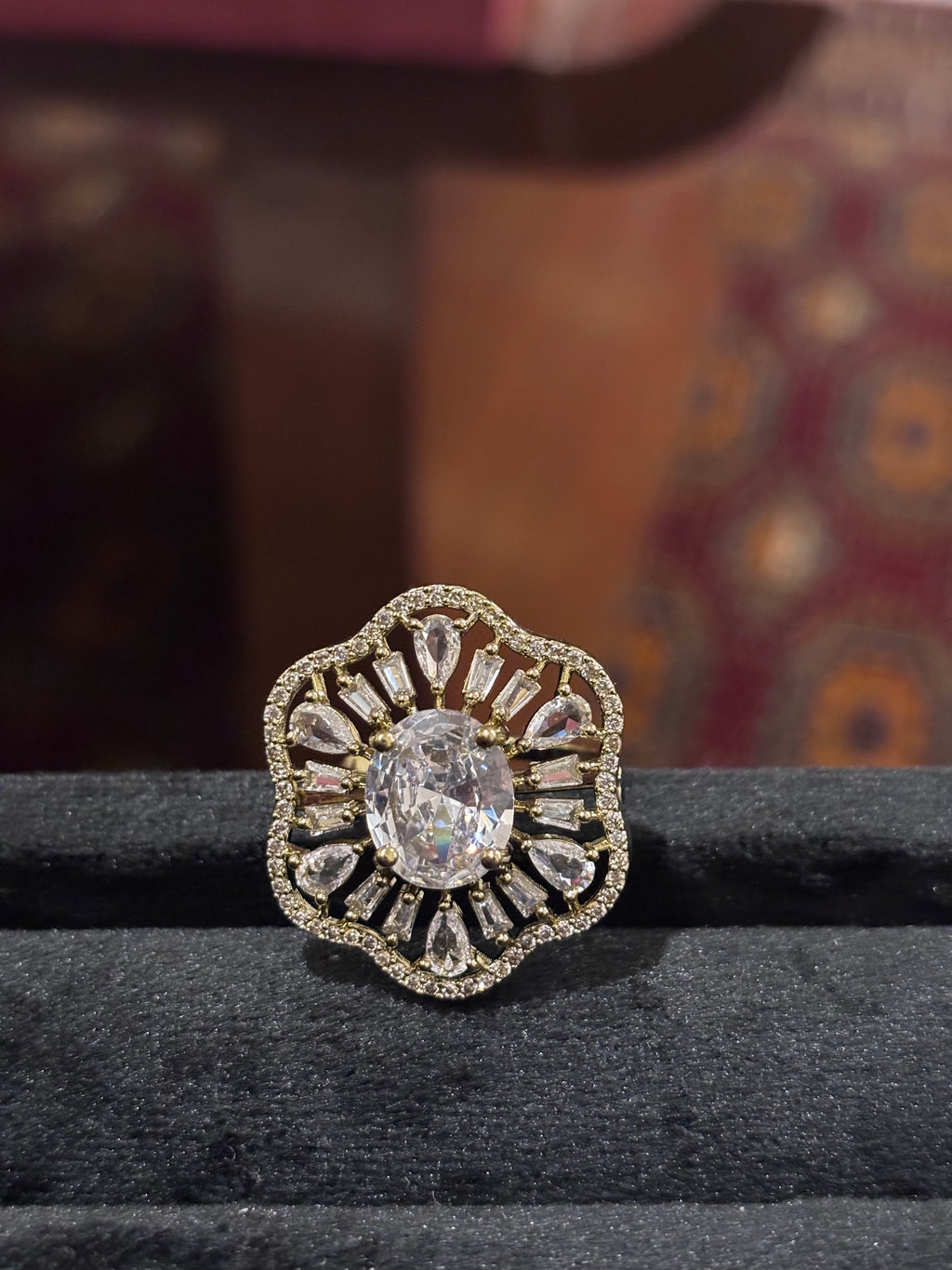 Vintage Halo Statement Ring