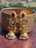 Kashmiri Riwaayat Ruby Jhumka Earrings