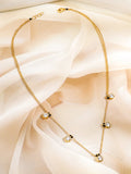 18K Gold-Plated White Cubic Zirconia Studded Minimal Mangalsutra Necklace with Black Beaded Chain