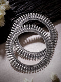 Set Of 2 Vintage-Inspired Oxidized Silver Plated Bangles